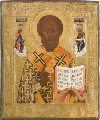 Auktion 142<br>IKONE MIT DEM HEILIGEN NIKOLAUS VON MYRA