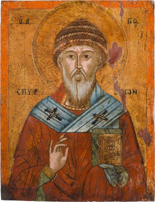Auktion 142<br>IKONE MIT DEM HEILIGEN SPYRIDON VON KORFU