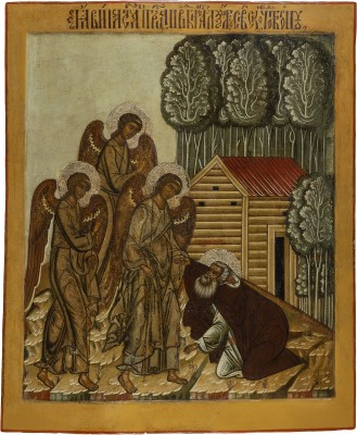 Picture MONUMENTALE IKONE MIT DEM HEILIGEN ALEXANDER SWIRSKI