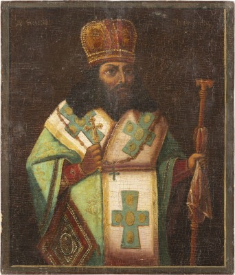 Bild IKONE MIT DEM HEILIGEN THEODOSIOS VON TSCHERNIGOW