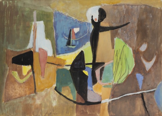 Auktion 144<br>PAAR ABSTRAKTE KOMPOSITIONEN (1958)