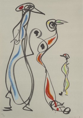 Auktion 144<br>BLATT AUS 'JACQUES PREVERT, LES CHIENS ONT SOIF' (1964)