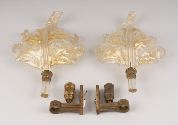 Auction 144<br>PAAR MURANO WANDLAMPEN
