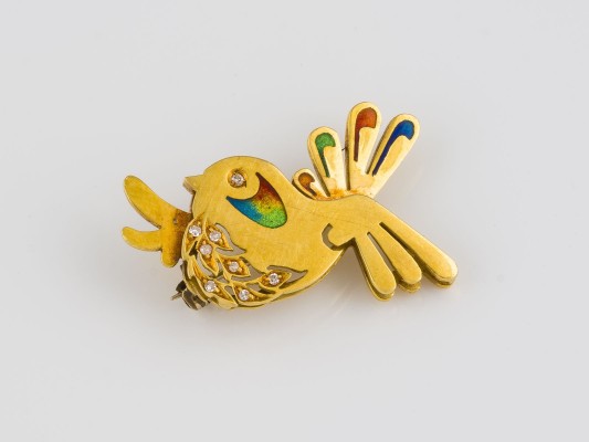 Bild DIAMANT EMAILLE BROSCHE