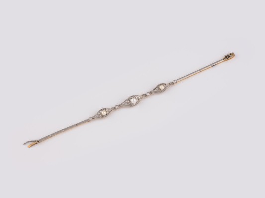 Picture DIAMANT ARMBAND MIT PERLEN