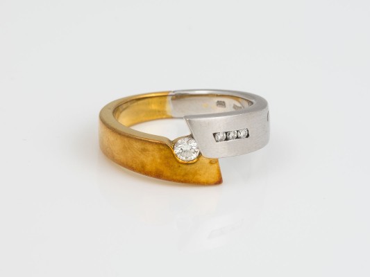 Picture BICOLOR BRILLANT RING