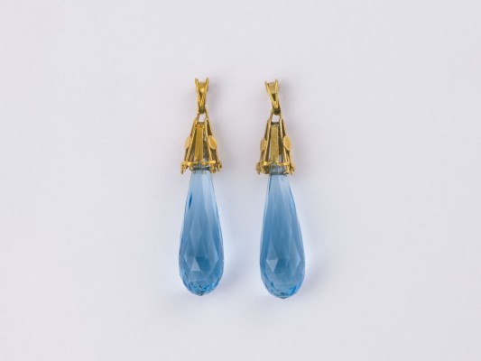 Auction <br>BEDEUTENDER AQUAMARIN PAMPEL-OHRSCHMUCK VON THEODOR WENDE AUS DER SAMMLUNG FRITZ NIESCHER
