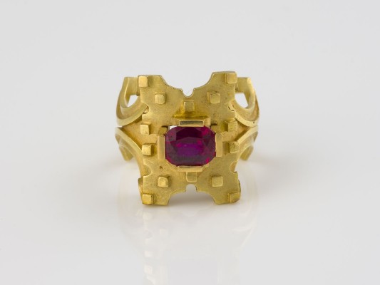 Bild RUBIN RING VON THEODOR WENDE AUS DER SAMMLUNG FRITZ NIESCHER