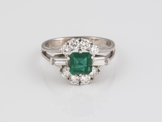 Bild SMARAGD DIAMANT RING