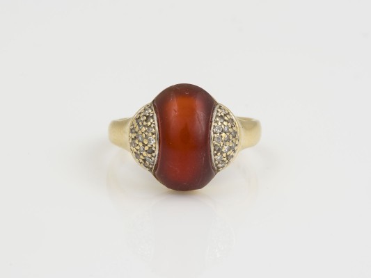 Picture KARNEOL DIAMANT RING