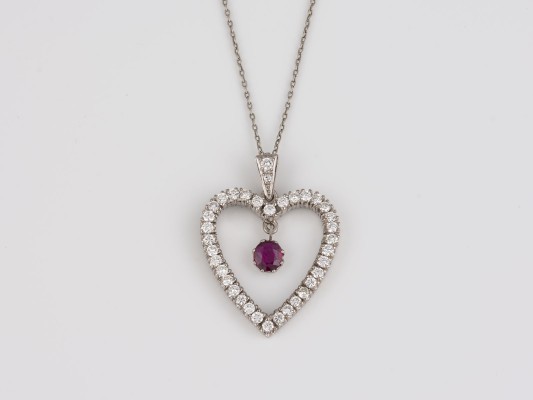 Picture EDELSTEIN ANHÄNGER MIT KETTE