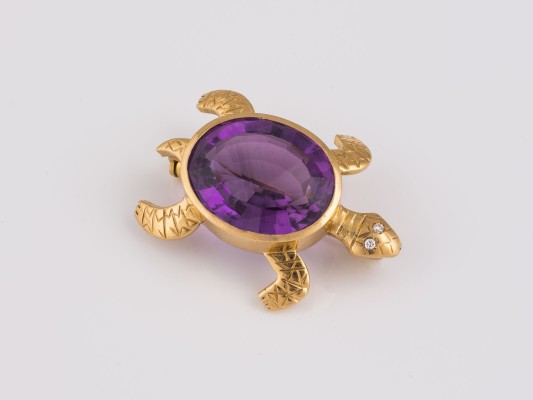 Picture AMETHYST BRILLANT BROSCHE