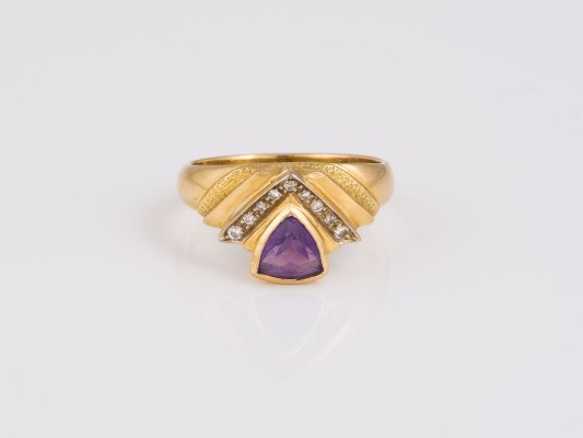 Picture AMETHYST RING MIT DIAMANTEN