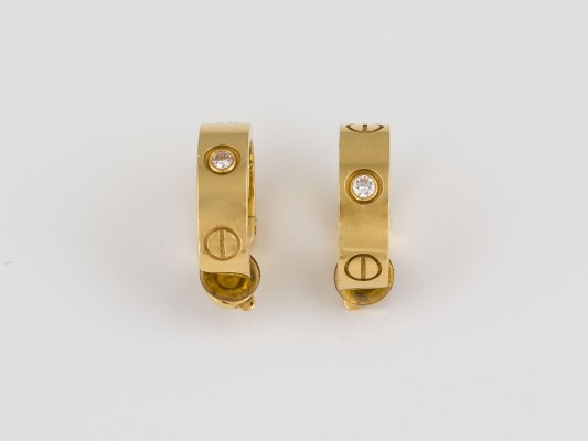Picture PAAR BRILLANT OHRCLIPS 'CARTIER - LOVE'