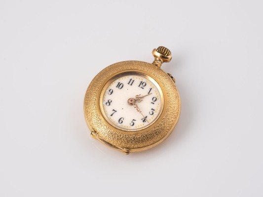 Auktion <br>EMAILLE DAMENTASCHENUHR
