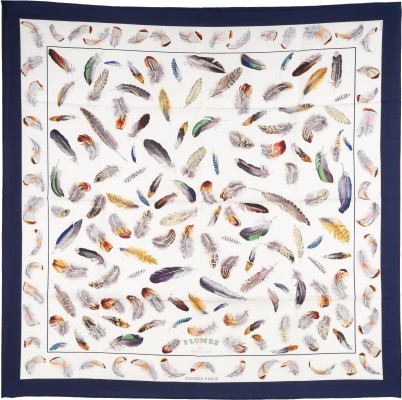 Picture HERMÈS 'PLUMES' TUCH 90