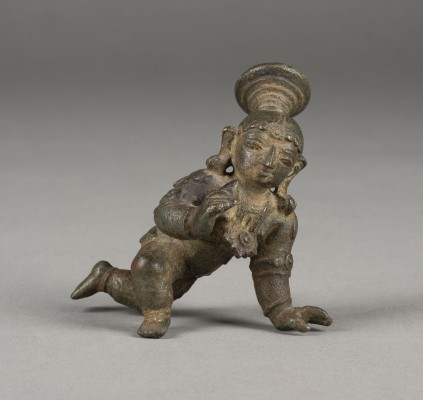 Bild EINE BRONZEFIGUR VON KRISHNA DEM BUTTERDIEB TAMIL NADU