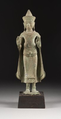 Picture EINE KHMER-BRONZE-FIGUR DES BUDDHA