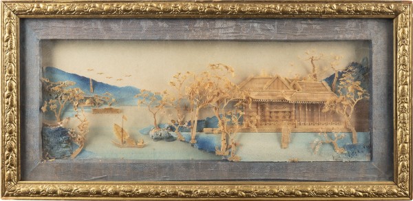 Bild EIN KORKDIORAMA EINER LANDSCHAFT