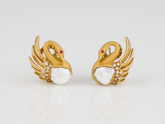 Auction 146<br>CARRERA Y CARRERA PERLEN OHRSCHMUCK