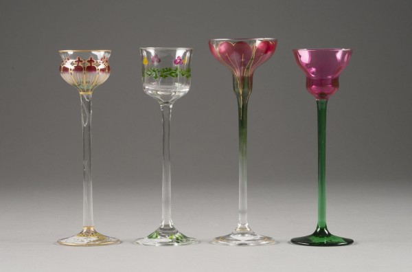 Auction 146<br>VIER JUGENDSTIL-LIKÖRGLÄSER