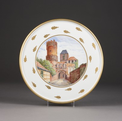 Auktion 146<br>WANDTELLER MIT ANSICHT VON TANGERMÜNDE
