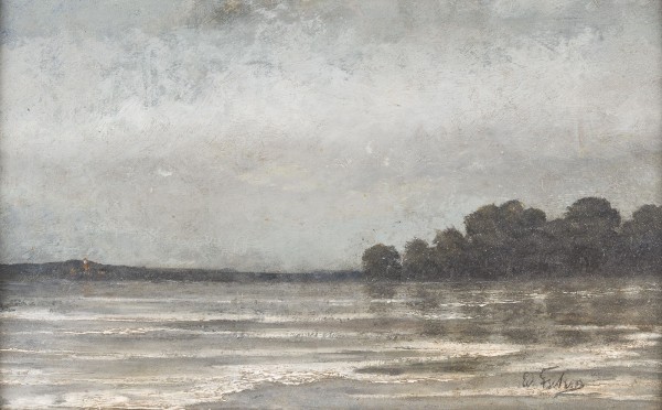 Auction 146<br>ÖLSTUDIE. SEEBLICK VON BREITBRUNN AM CHIEMSEE