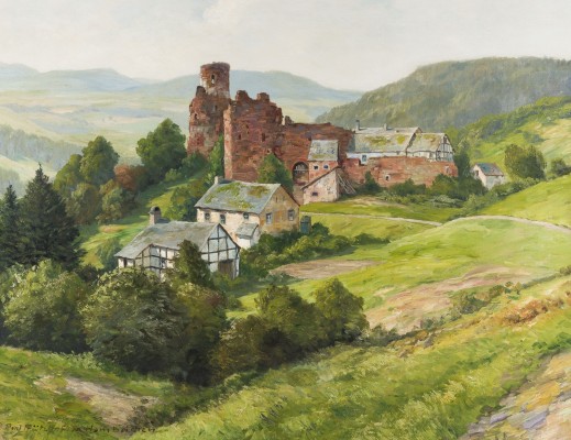 Auktion 146<br>EIFELLANDSCHAFT MIT BURGRUINE