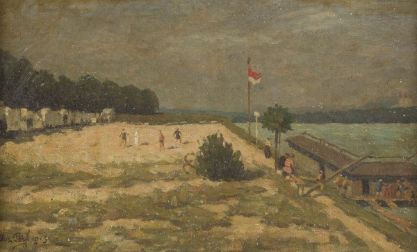 Auktion 146<br>'DAS STRANDBAD IN KRITZENDORF AN DER DONAU' 1913