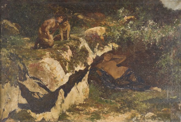 Auktion 146<br>SCHLAFENDE NYMPHE VON SATYRN BEOBACHTET