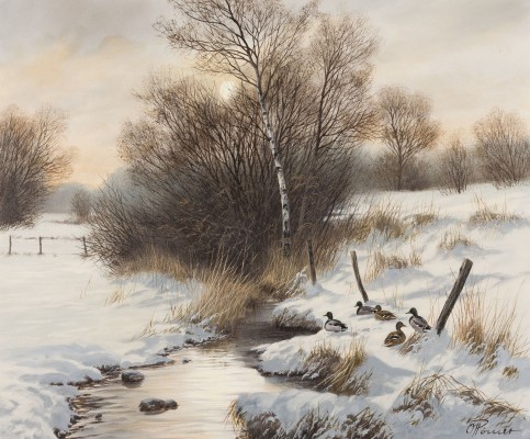 Auktion 146<br>ENTEN IM WINTER AM BACH