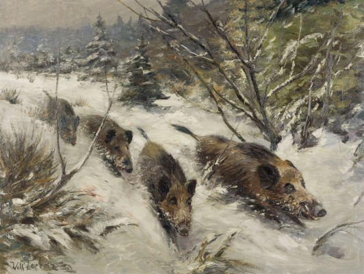 Auction 146<br>WILDSCHWEINE IN EINER WINTERLANDSCHAFT