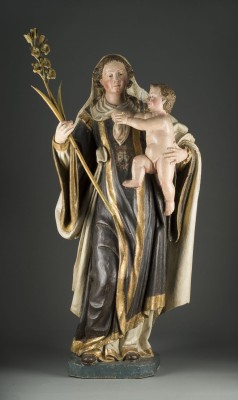 Auktion 146<br>GROSSE GOTTESMUTTER MIT DEM CHRISTUSKIND UND ZWEIG
