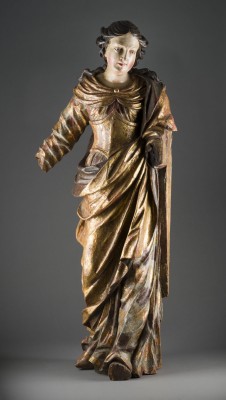 Auktion 146<br>GROSSE HEILIGENFIGUR (WOHL KATHARINA)