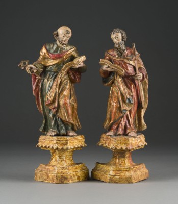 Auktion 146<br>PAAR HEILIGENFIGUREN 'PETER UND PAUL'