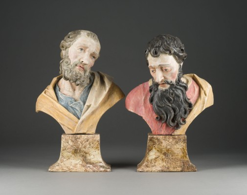Auktion 146<br>PAAR BÜSTENFIGUREN 'HEILIGER PETER UND PAUL'