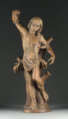 Auction 146<br>GROSSE HEILIGENFIGUR SEBASTIAN 'VON PFEILEN DURCHBOHRT'