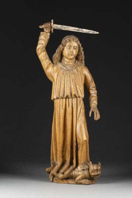 Auktion 146<br>ERZENGEL MICHAEL MIT ERHOBENEM SCHWERT