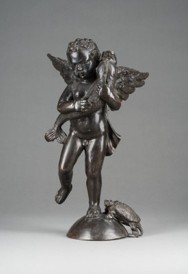 Auction 146<br>GEFLÜGELTER PUTTO MIT DELFIN NACH ANDREA DEL VERROCCHIO