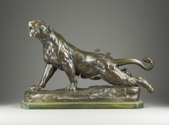 Auktion 146<br>GROSSER PANTHER IM TODESKAMPF