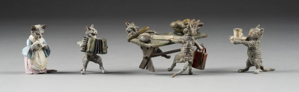 Auktion 146<br>KONVOLUT VON VIER KATZENFIGUREN