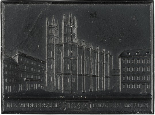 Auktion 146<br>NEUJAHRSPLAKETTE 'WERDERSCHE KIRCHE BERLIN'
