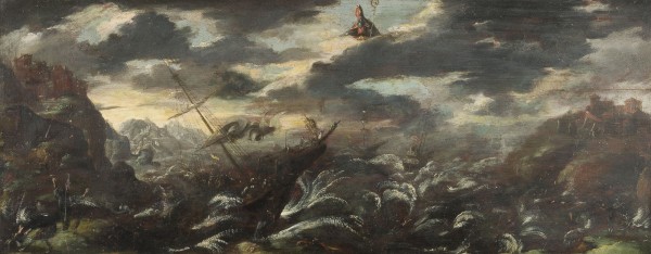 Auktion 146<br>DER HEILIGE NIKOLAUS RETTET SCHIFFBRÜCHIGE IN STÜRMISCHER SEE