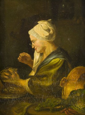 Auktion 146<br>MARKTFRAU BEIM ZÄHLEN DES GELDES
