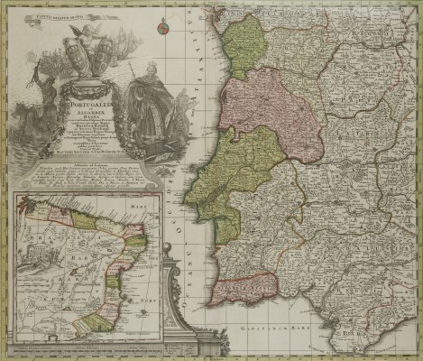 Bild LANDKARTE VON PORTUGAL - 'PORTUGALLIA ET ALGARBIAE REGNA (...)'