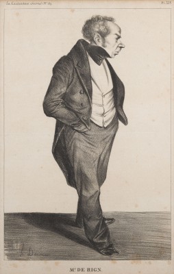 Auktion 146<br>ZWEI BLÄTTER AUS DEM JOURNAL 'LA CARICATURE': 'MR. ROYER-COL' UND 'MR. DE RIGN'