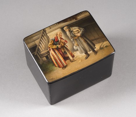 Auktion 147<br>LACKDOSE 'FREUNDE' (NACH K.W. LEBEDEW)