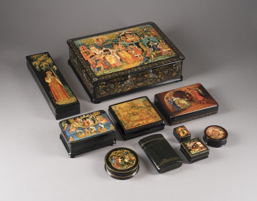 Picture SAMMLUNG VON ZEHN LACKDOSEN MIT MÄRCHENSZENEN