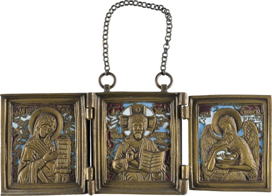 Auktion 147<br>BRONZE-TRIPTYCHON MIT DEESIS