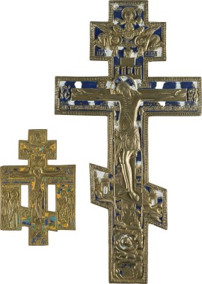 Picture ZWEI BRONZE-KRUZIFIXE